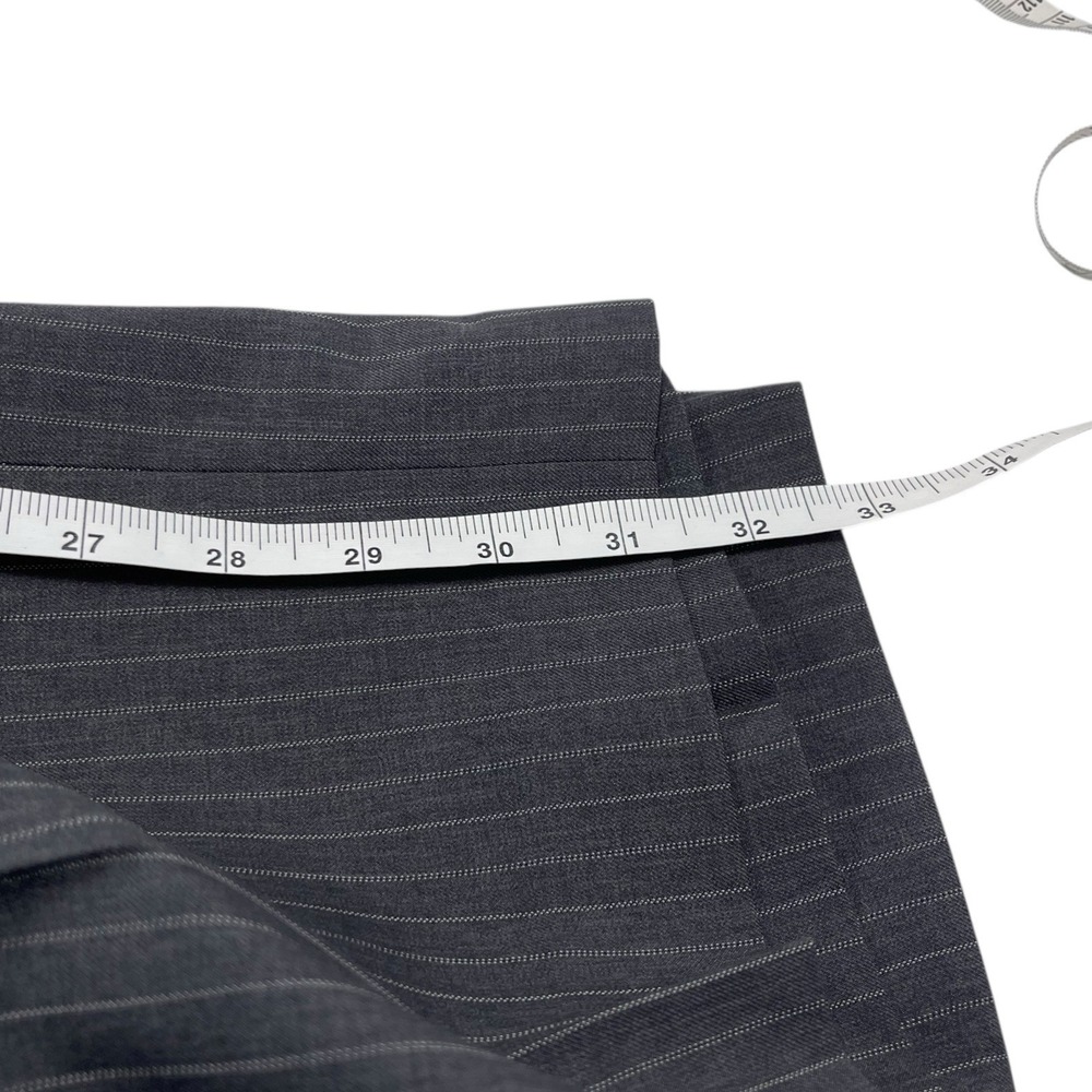 NEW Perry Ellis 40x32 Charcoal Pinstripe Dress Pants Flat Front Corporatecore - Picture 5 of 11